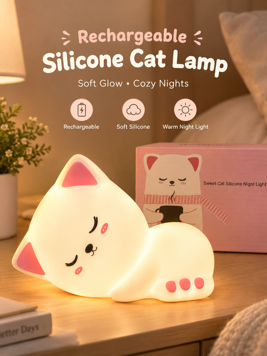 Cute Silicone Cat Lamp