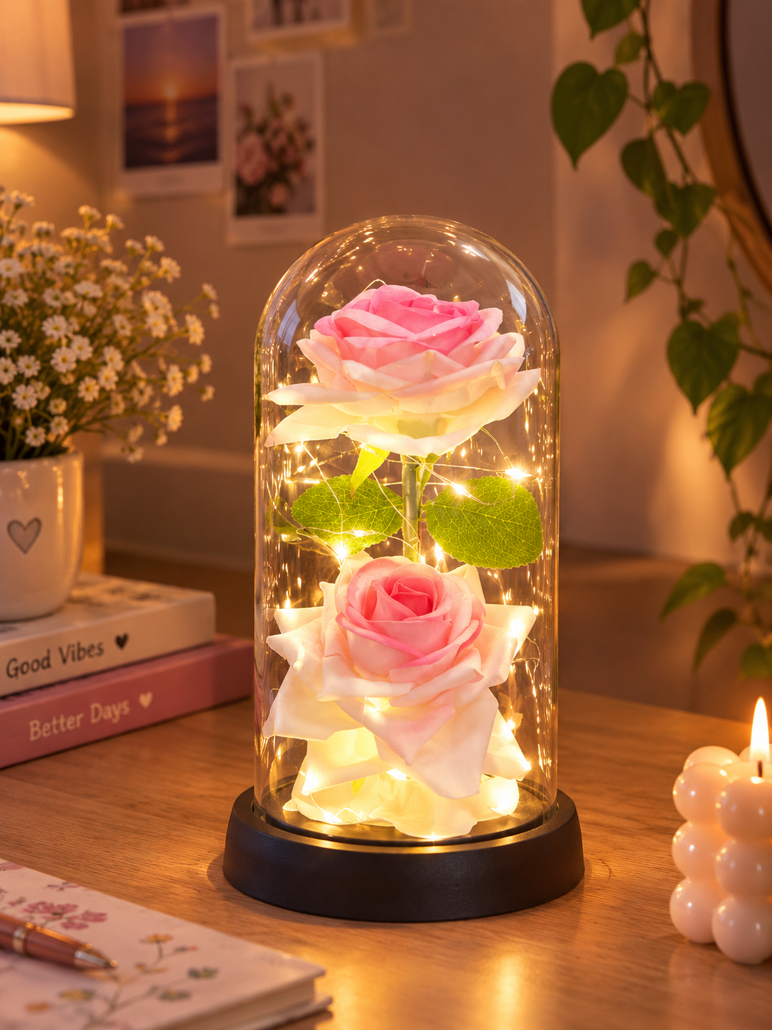Romantic LED Rose Lamp