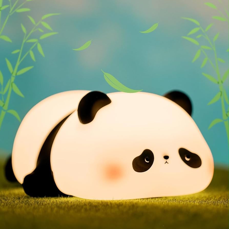 Laying Panda Silicone Night Lamp