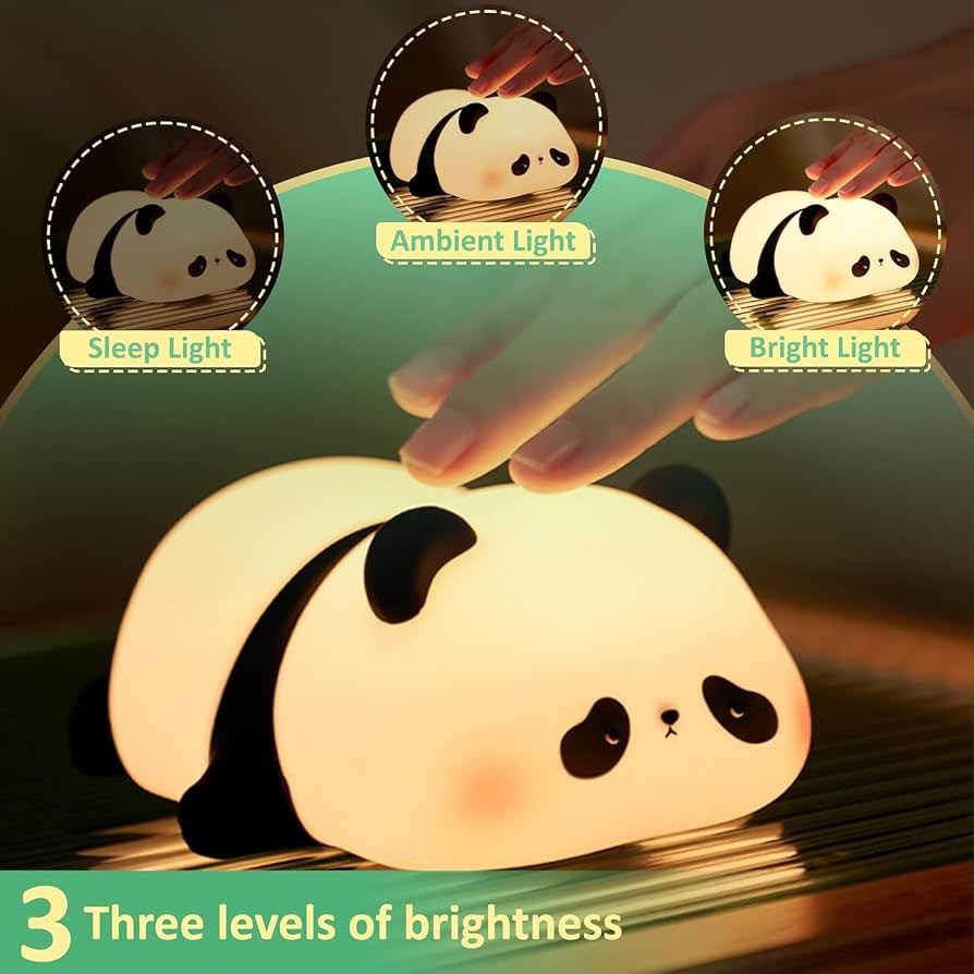 Laying Panda Silicone Night Lamp