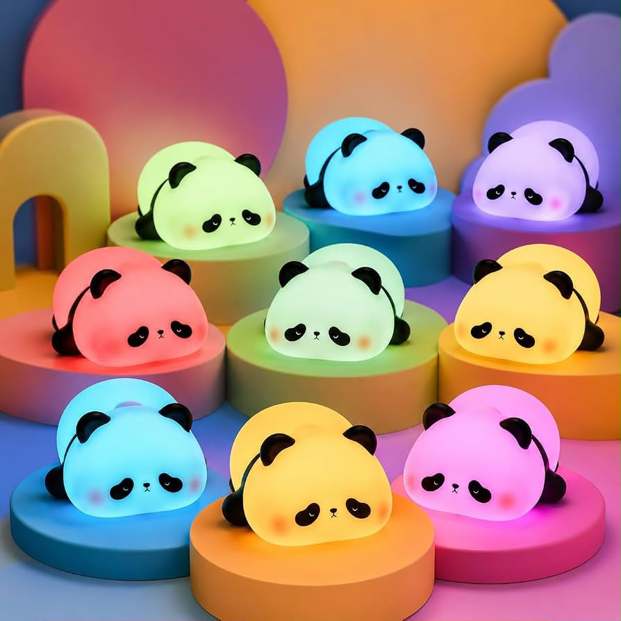 Laying Panda Silicone Night Lamp