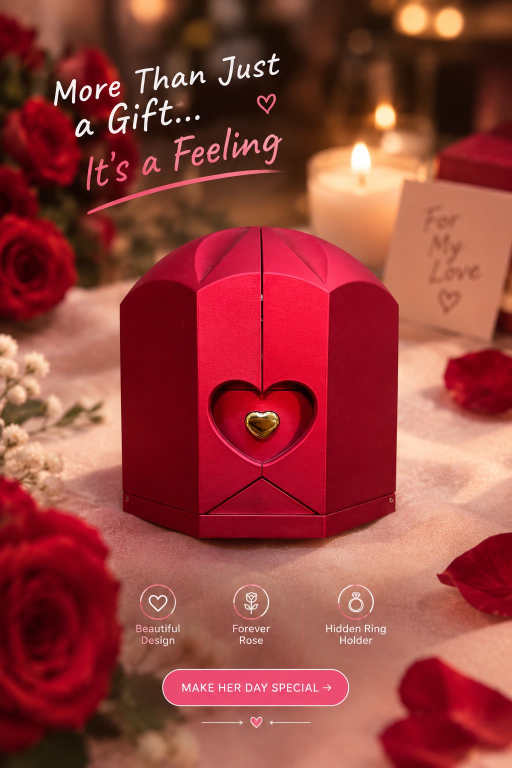 Surprise Rose Ring Holder